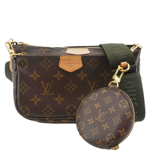 LOUIS VUITTON Multi Pochette Accessoires Monogram Canvas Crossbody Bag Brown