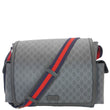 GUCCI Diaper GG Supreme Canvas Messenger Bag Black 495909