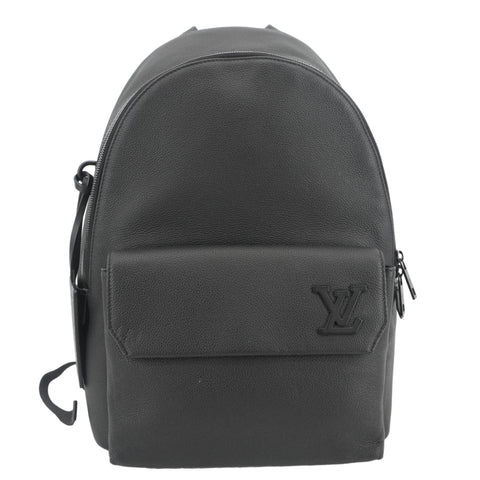 LOUIS VUITTON Takeoff Aerogram Grained Calf Leather Backpack Black