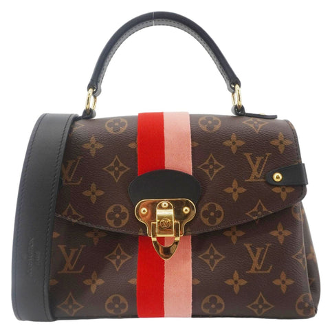 LOUIS VUITTON Georges BB Monogram Canvas Shoulder Bag Coquelicot Peach