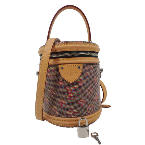 LOUIS VUITTON Cannes LV Pop Canvas Shoulder Bag Brown