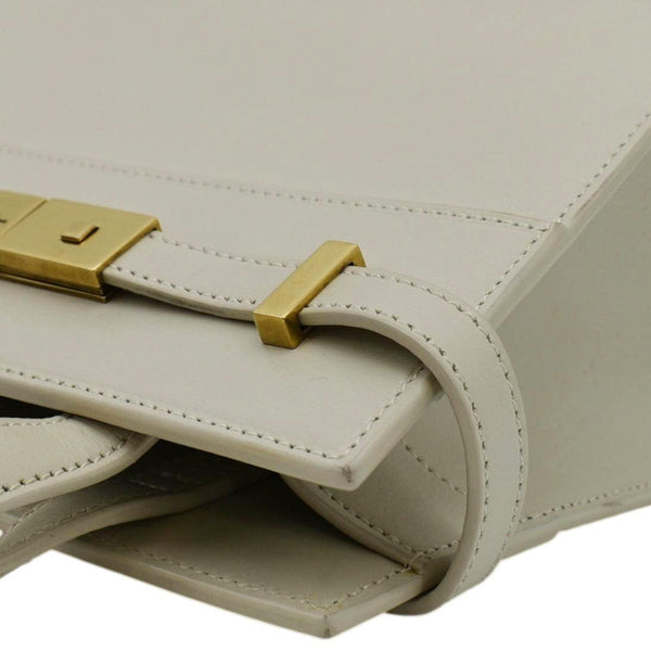 YVES SAINT LAURENT Manhattan Leather Shopper Tote Bag Beige