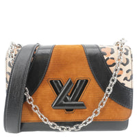 LOUIS VUITTON Twist Leopard Wild Printed Leather Crossbody Bag Multicolor