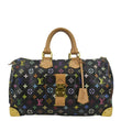 LOUIS VUITTON Speedy 40 Monogram Multicolor Satchel Bag Black
