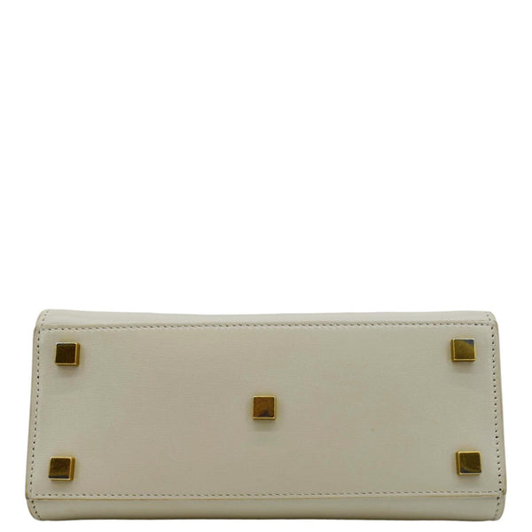 YVES SAINT LAURENT Manhattan Leather Shopper Tote Bag Beige