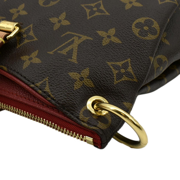 LOUIS VUITTON Pallas MM Monogram Canvas Shoulder Bag Brown