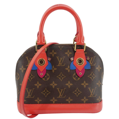 LOUIS VUITTON Totem Alma BB Monogram Canvas Satchel Bag Flamingo