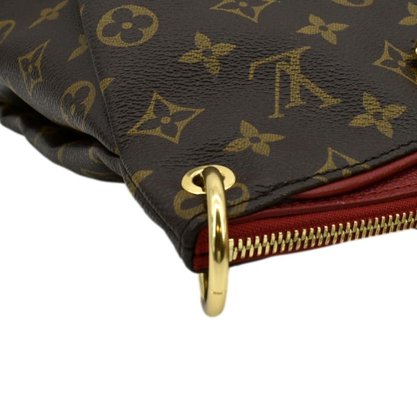 LOUIS VUITTON Pallas MM Monogram Canvas Shoulder Bag Brown