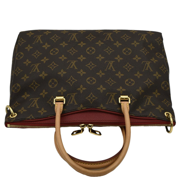 LOUIS VUITTON Pallas MM Monogram Canvas Shoulder Bag Brown