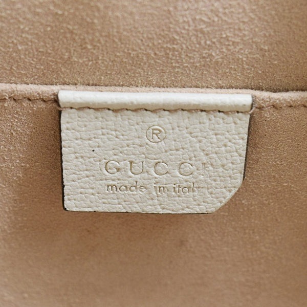 GUCCI Padlock Flora Small GG Supreme Canvas Shoulder Bag Beige 498156