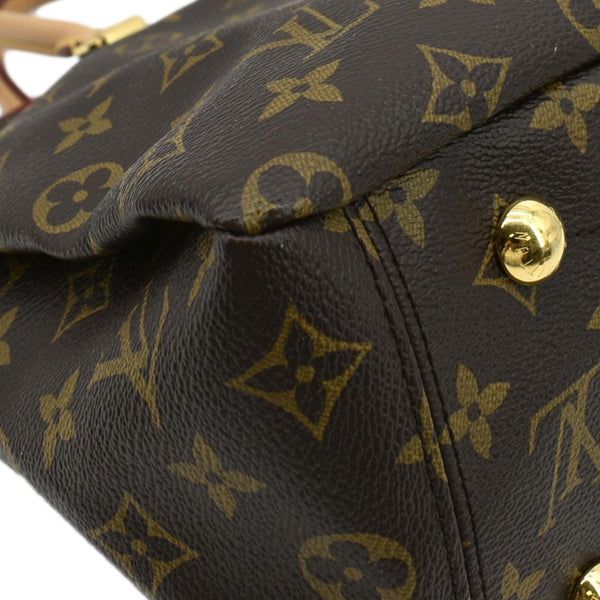 LOUIS VUITTON Pallas MM Monogram Canvas Shoulder Bag Brown