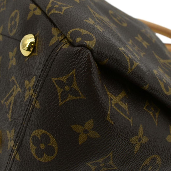 LOUIS VUITTON Pallas MM Monogram Canvas Shoulder Bag Brown