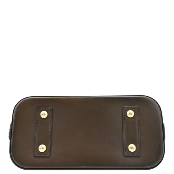 LOUIS VUITTON Alma BB Damier Ebene Satchel Crossbody Bag Brown