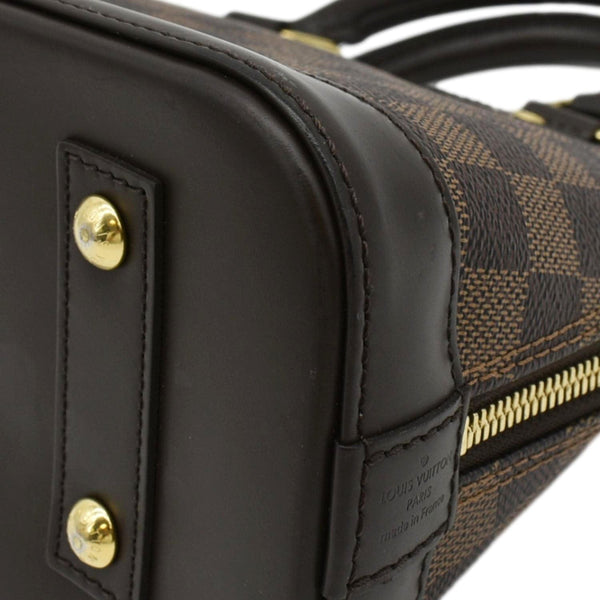 LOUIS VUITTON Alma BB Damier Ebene Satchel Crossbody Bag Brown