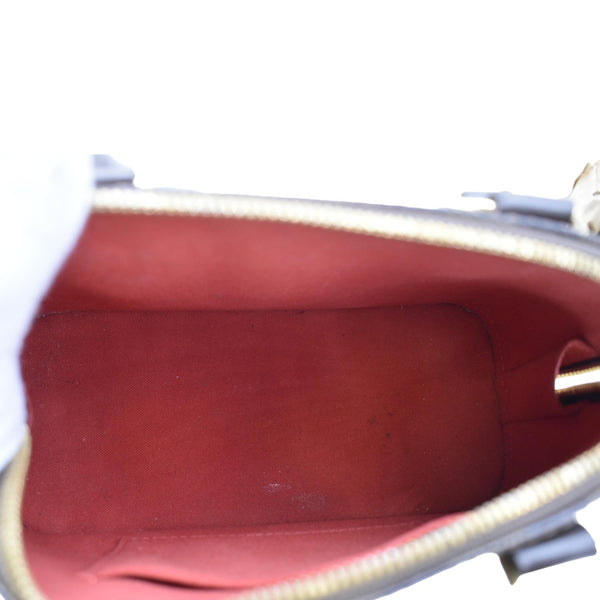 LOUIS VUITTON Alma BB Damier Ebene Satchel Crossbody Bag Brown