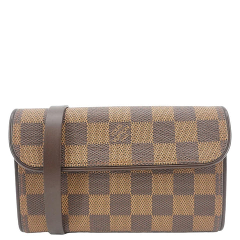 LOUIS VUITTON Pochette Florentine Damier Ebene Waist Bag Brown