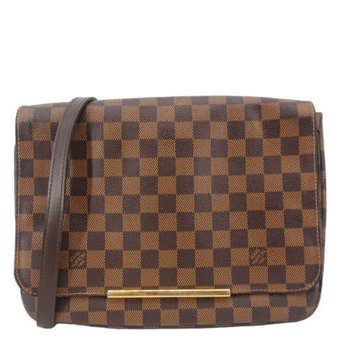 LOUIS VUITTON Hoxton GM Damier Ebene Crossbody Bag Brown
