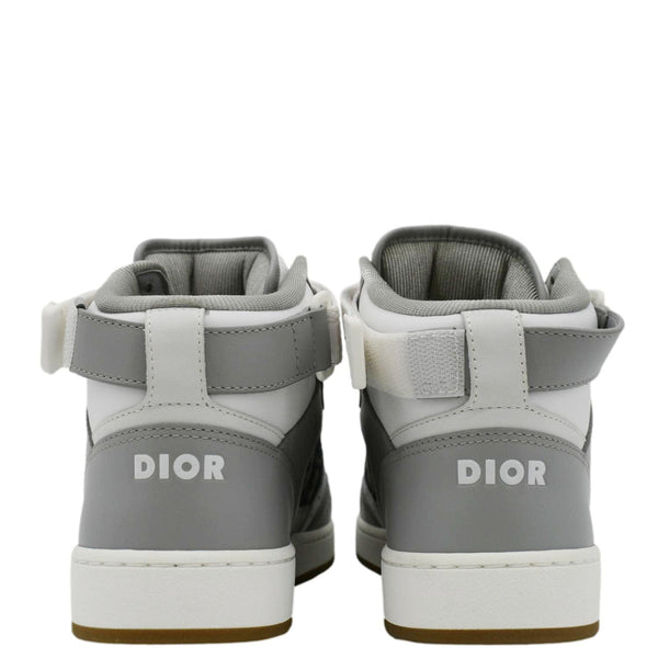 CHRISTIAN DIOR B27 Mid Top Oblique Galaxy Perforated Sneakers Grey
