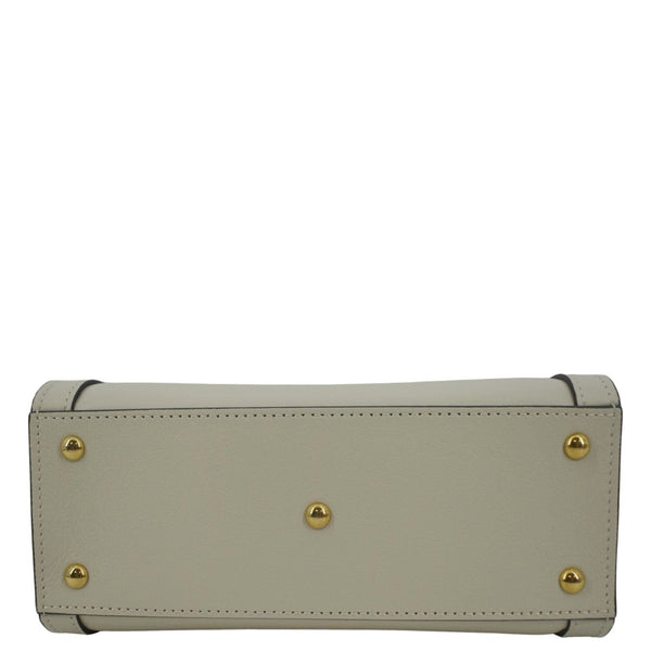 GUCCI Diana Bamboo Mini Leather Tote Bag White 655661