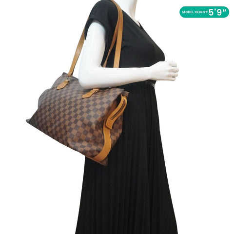 LOUIS VUITTON Chelsea Damier Ebene Shoulder Bag Brown