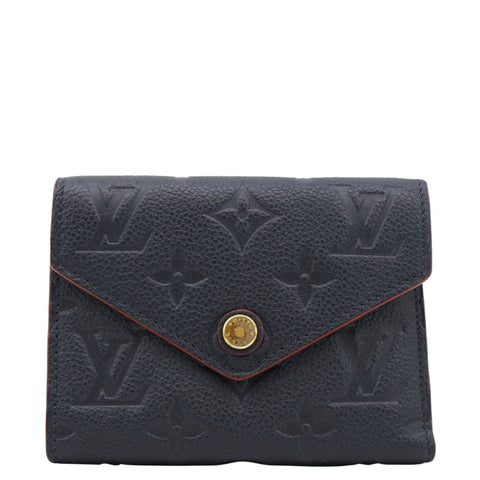 LOUIS VUITTON Victorine Monogram Empreinte Wallet Navy Blue