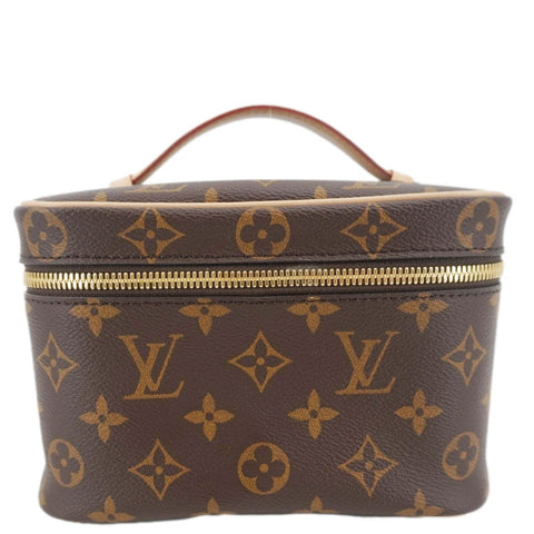LOUIS VUITTON Nice Mini Monogram Canvas Toiletry Pouch Brown