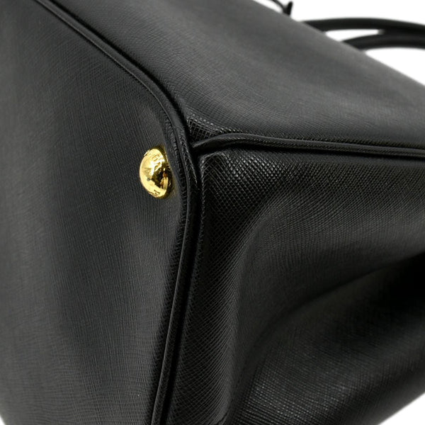 PRADA Galleria Double-Zip Saffiano Leather Tote Bag Black