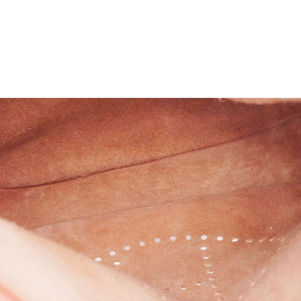 HERMES Evelyne PM Clemence Leather Crossbody Bag Red