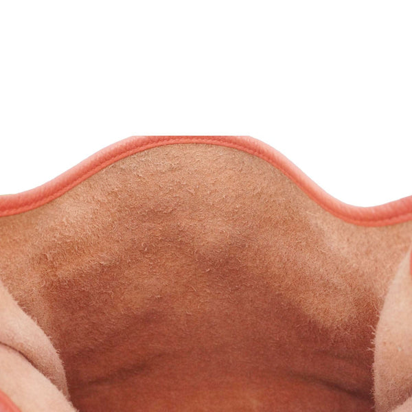 HERMES Evelyne PM Clemence Leather Crossbody Bag Red