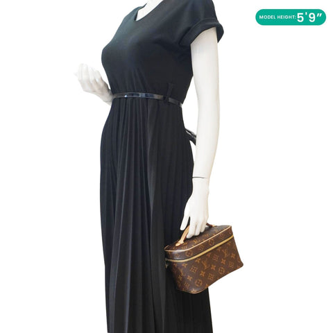 LOUIS VUITTON Nice Mini Monogram Canvas Toiletry Pouch Brown