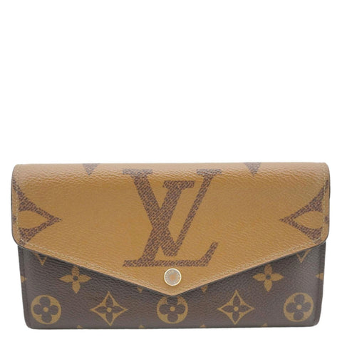 LOUIS VUITTON Sarah Monogram Reverse Canvas Wallet Brown