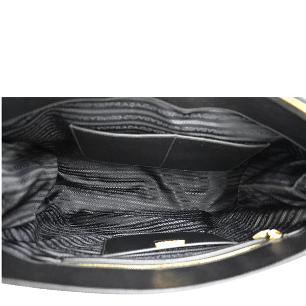 PRADA Galleria Double-Zip Saffiano Leather Tote Bag Black