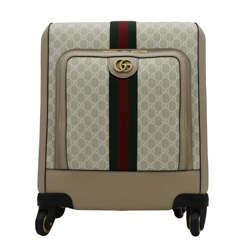 GUCCI Savoy Cabin Trolley Small GG Supreme Canvas Travel Bag Beige 693646