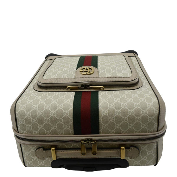 GUCCI Savoy Cabin Trolley Small GG Supreme Canvas Travel Bag Beige 693646