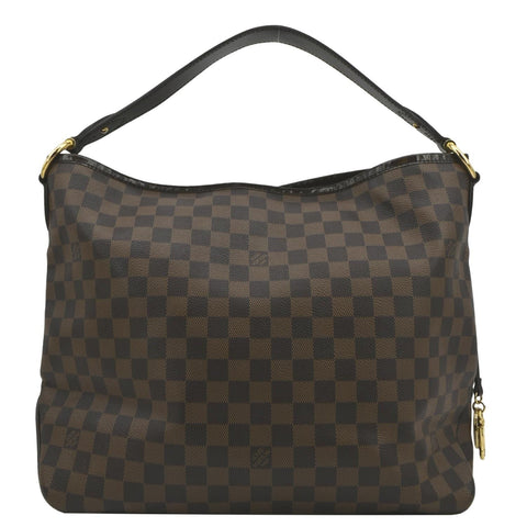 LOUIS VUITTON Delightful MM Damier Ebene Hobo Bag Brown