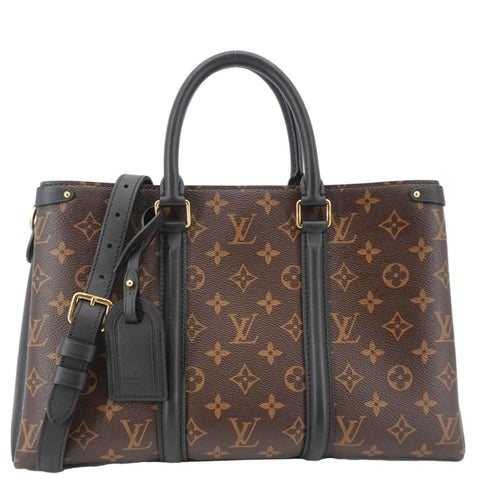 LOUIS VUITTON Soufflot MM Monogram Canvas Shoulder Bag Brown