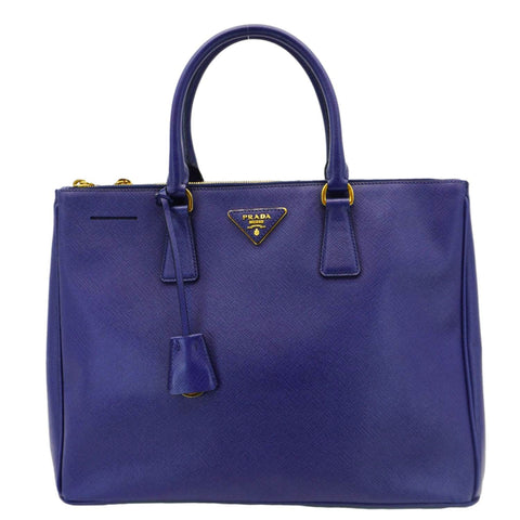 PRADA Galleria Double-Zip Large Saffiano Lux Leather Tote Bag Blue
