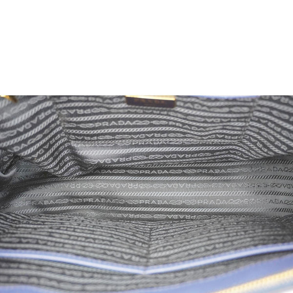 PRADA Galleria Double-Zip Large Saffiano Lux Leather Tote Bag Blue