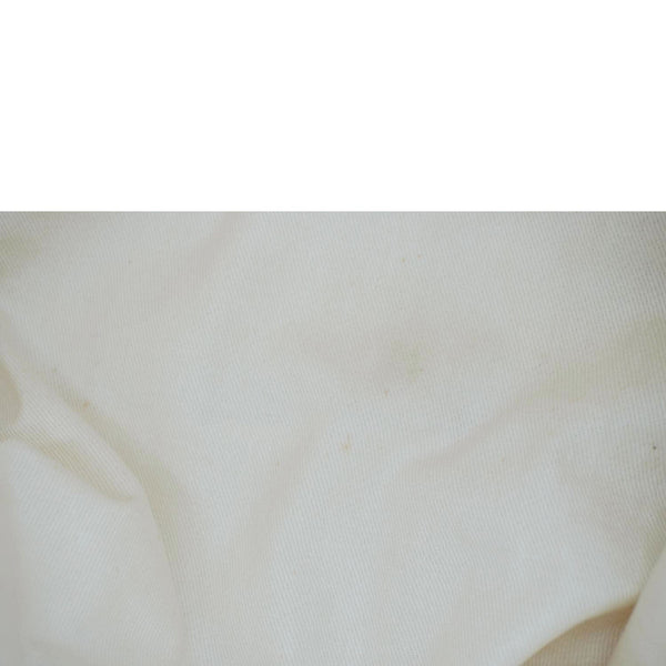 CHANEL Deauville Medium Pearl Embellished Canvas Tote Bag Cream