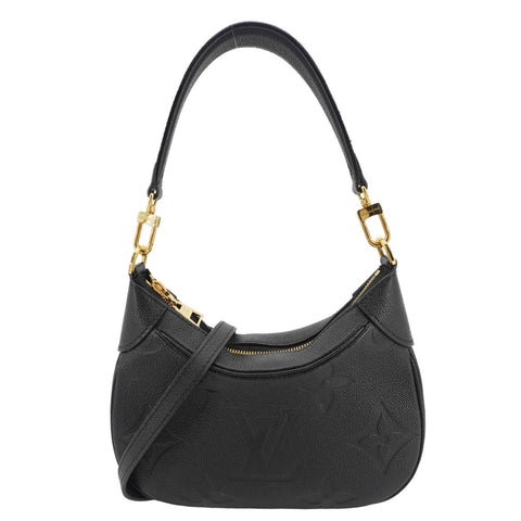LOUIS VUITTON Bagatelle Monogram Empreinte Shoulder Bag Black