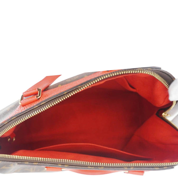 LOUIS VUITTON Retiro NM Monogram Canvas 2Way Bag Red – Interior View