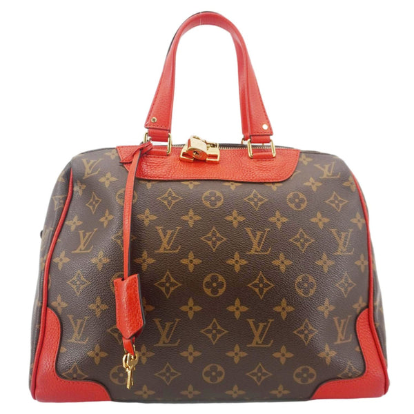 LOUIS VUITTON Retiro NM Monogram Canvas 2Way Bag Red – Front View