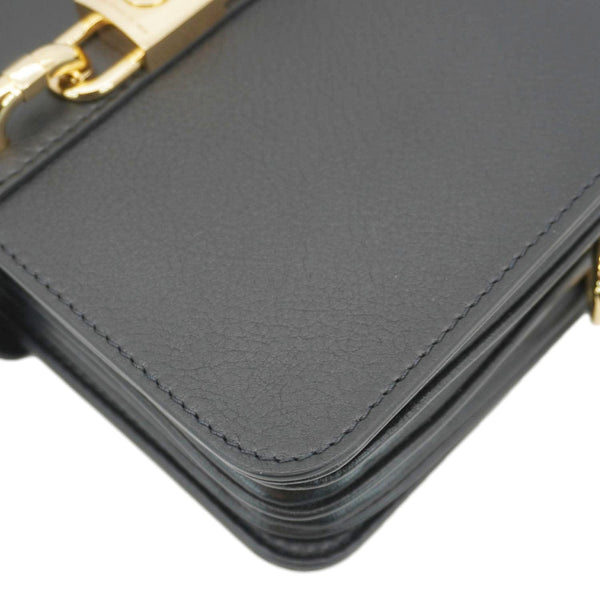 LOUIS VUITTON Rendez Vous Calfskin Leather Crossbody Bag Black