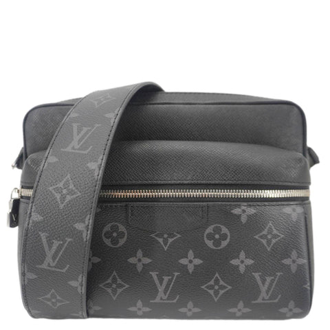 LOUIS VUITTON Outdoor Monogram Eclipse Messenger Bag Black