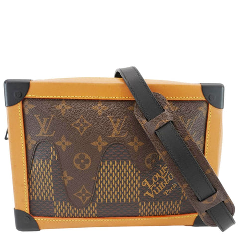 LOUIS VUITTON X NIGO Soft Trunk Giant Damier Ebene Monogram Shoulder Bag Brown