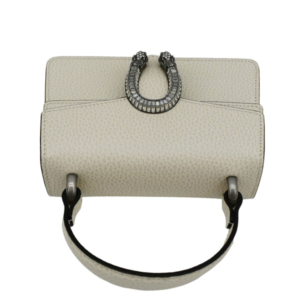 GUCCI Dionysus Mini Leather Top Handle Shoulder Bag Off White 752029