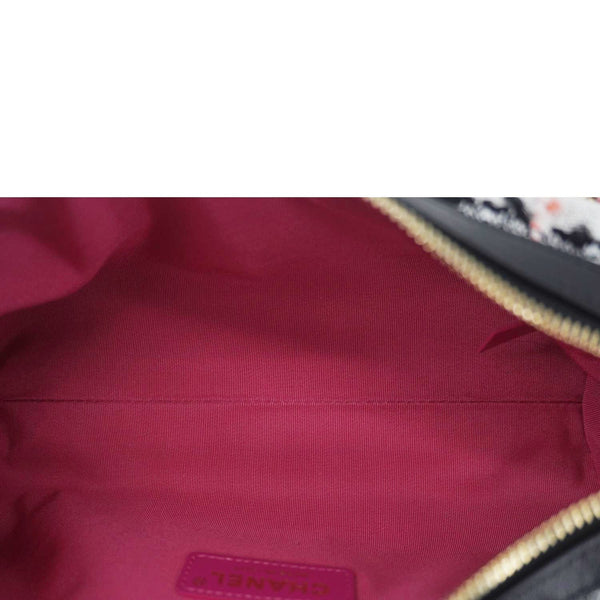 CHANEL Tweed Calfskin Signe Bowling Shoulder Bag Multicolor