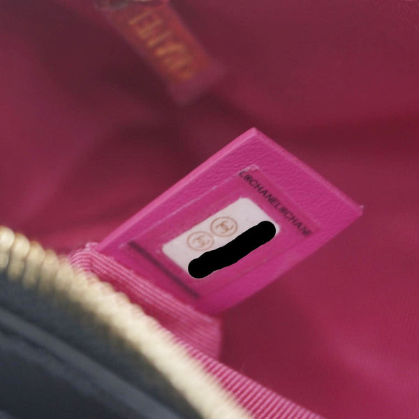 CHANEL Tweed Calfskin Signe Bowling Shoulder Bag Multicolor