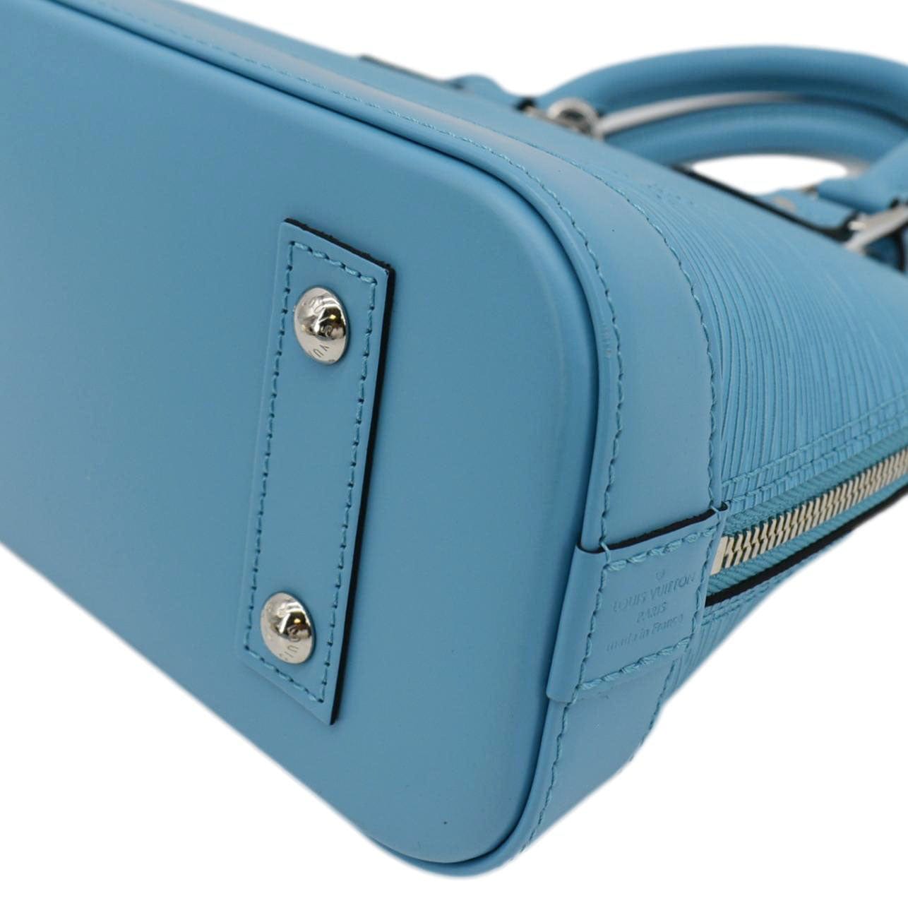 LOUIS VUITTON Alma BB Jacquard Epi Leather Crossbody Bag Light Blue