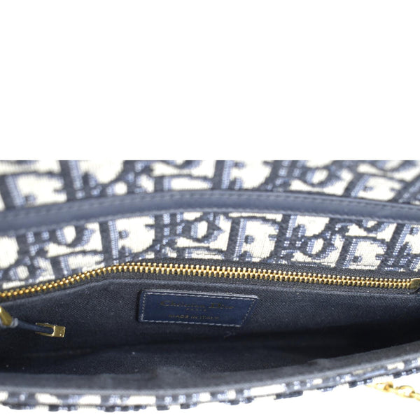 CHRISTIAN DIOR 30 Montaigne Oblique Jacquard Crossbody Clutch Blue